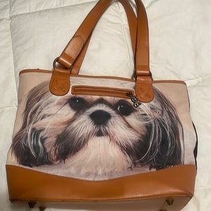 Ardleigh Elliott Faithful Friends Shih-Tzu Tote/Purse